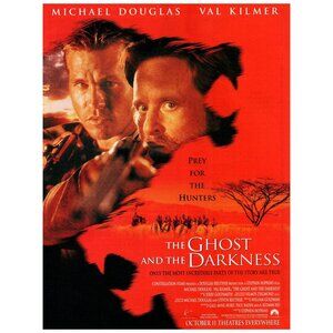 1996 The Ghost and the Darkness Movie Promo Vintage Print Ad Val Kilmer Wall Art